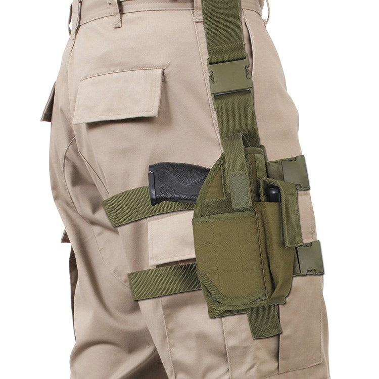 Funda de muslo para pistola UNI DELUXE verde 1000D cordura nylon