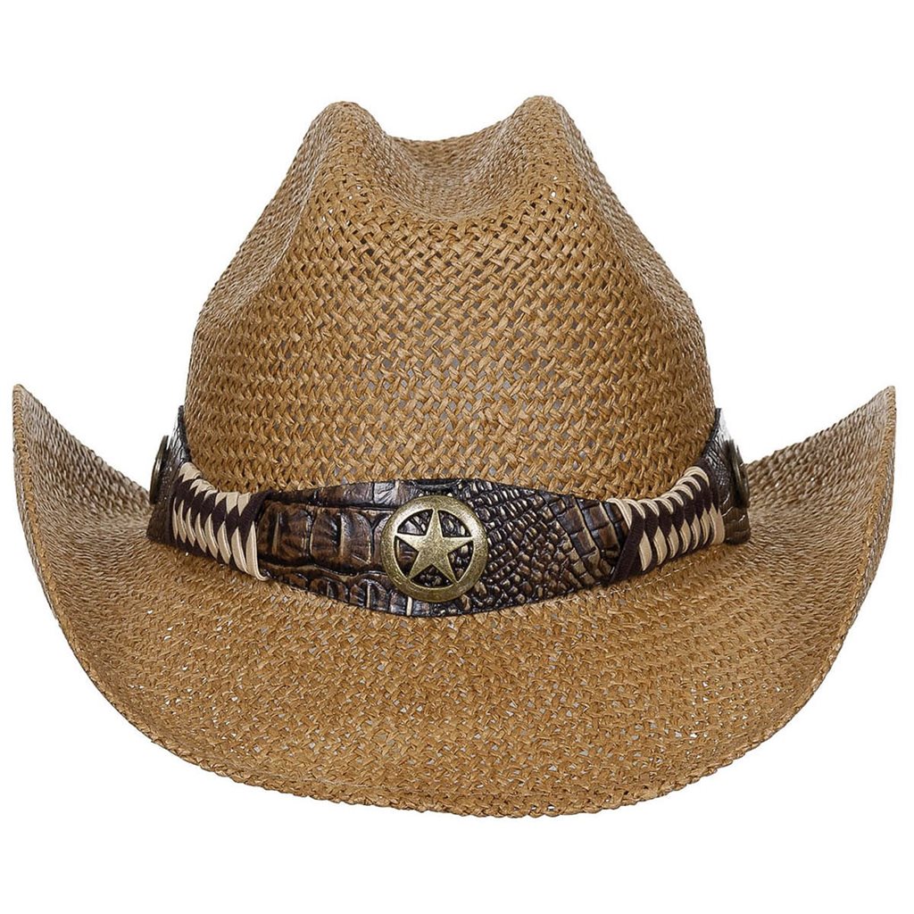 Sombrero vaquero de paja GEORGIA de FOX OUTDOOR, talla única, vista frontal