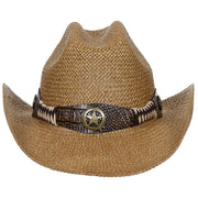 Sombrero vaquero de paja GEORGIA de FOX OUTDOOR, talla única, vista frontal