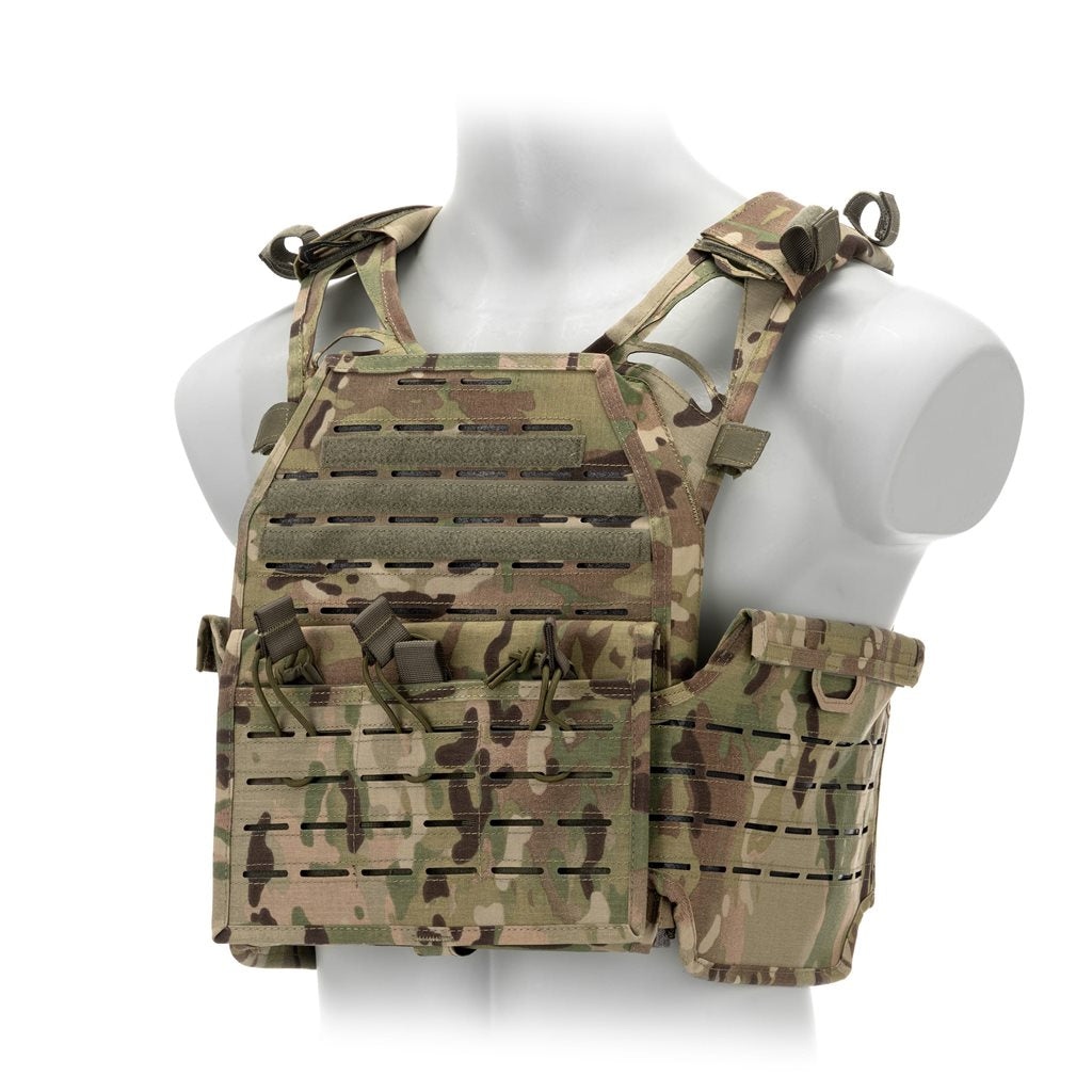 Portaplacas VESTA REAPER, diseño modular con corte láser compatible con MOLLE/PALS