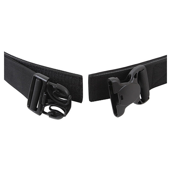 Cinturón táctico DELUXE negro con doble cierre y hebilla de plástico, ancho 5 cm