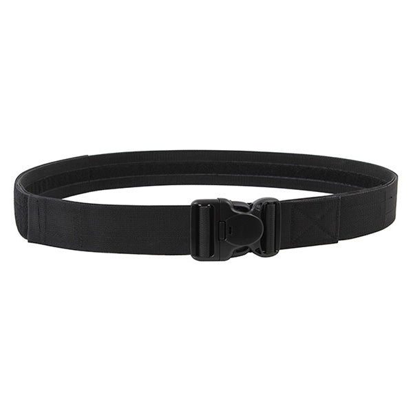 Cinturón táctico DELUXE negro con doble cierre y hebilla de plástico, ancho 5 cm