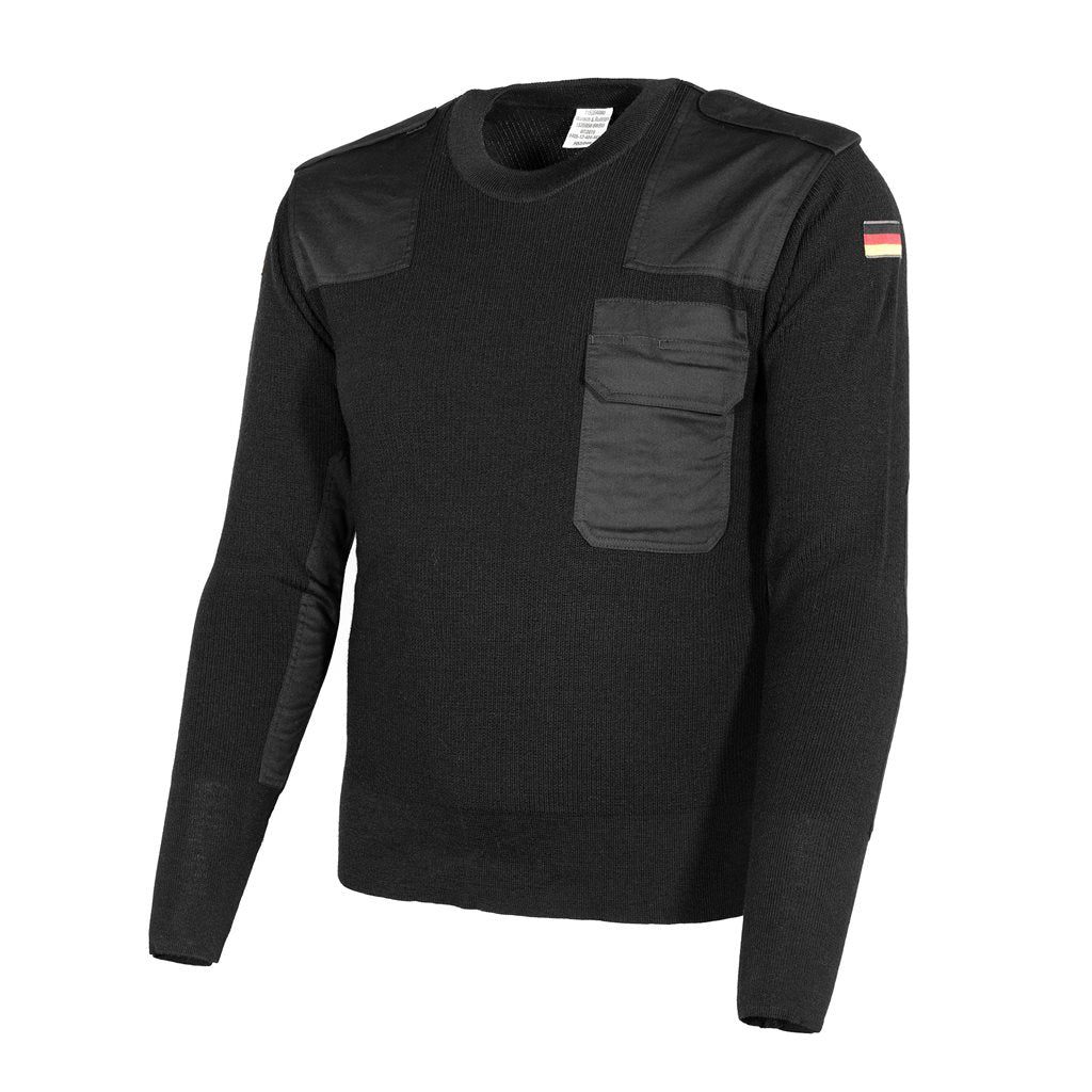 Jersey BW original negro usado, prenda militar de hombre