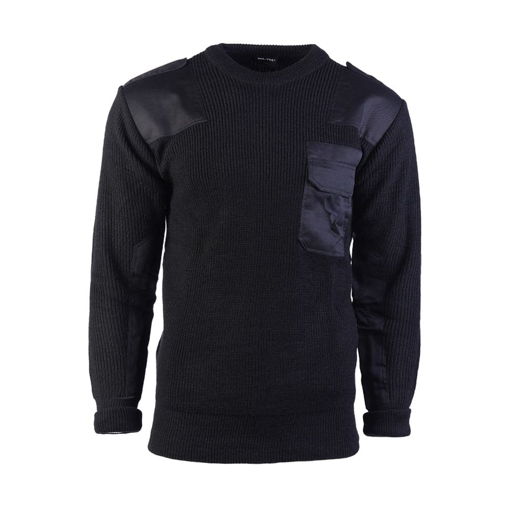 Jersey BW Acryl negro con bolsillo frontal y refuerzos en hombros y codos