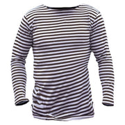 Camiseta náutica rusa MARINE azul con rayas, manga larga, imagen del producto