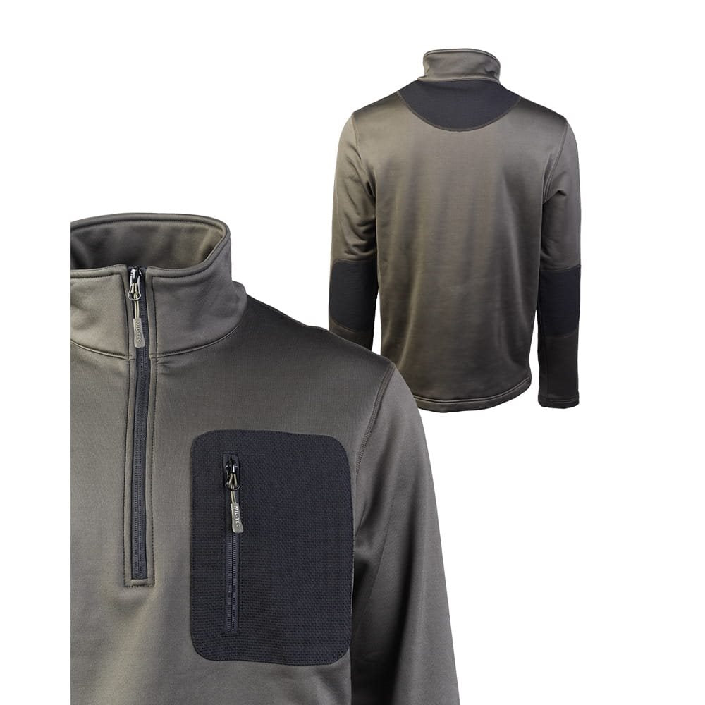 Sudadera thermo-fleece 3/4 zip verde