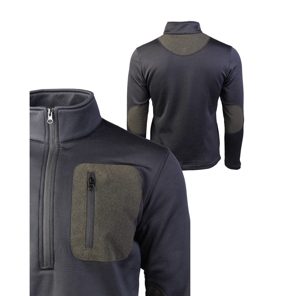 Sudadera THERMO-FLEECE 3/4 zip negra