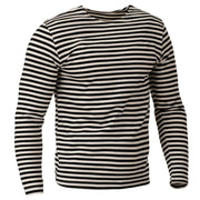 Camiseta marinera de rayas en negro MARINE