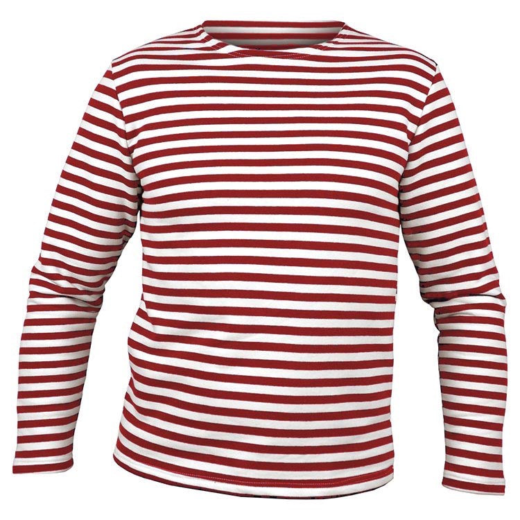 Camiseta marinera de manga larga con rayas rojas, modelo MARINE (10819112)