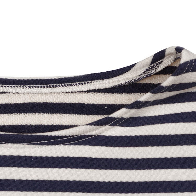 Camiseta marinera de invierno, manga larga, azul oscuro, 100% algodón 300 g/m²