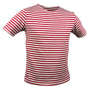 Camiseta marinera MARINE roja de manga corta con rayas