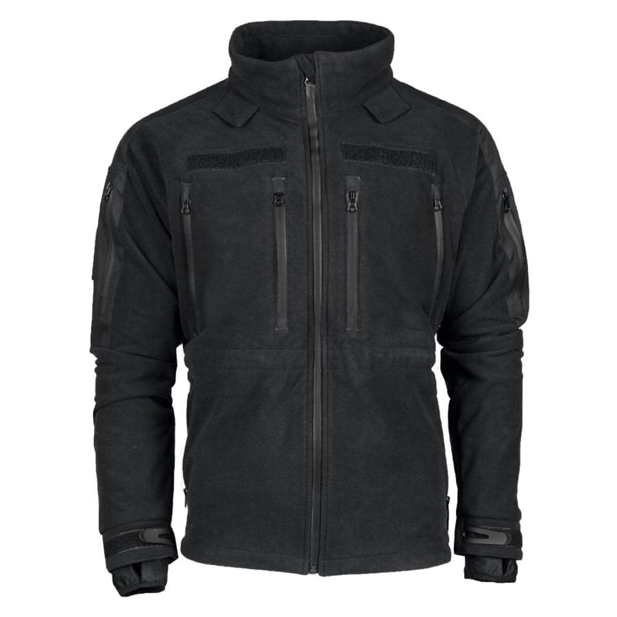 Chaqueta fleece negra con membrana TPU modelo PLUS