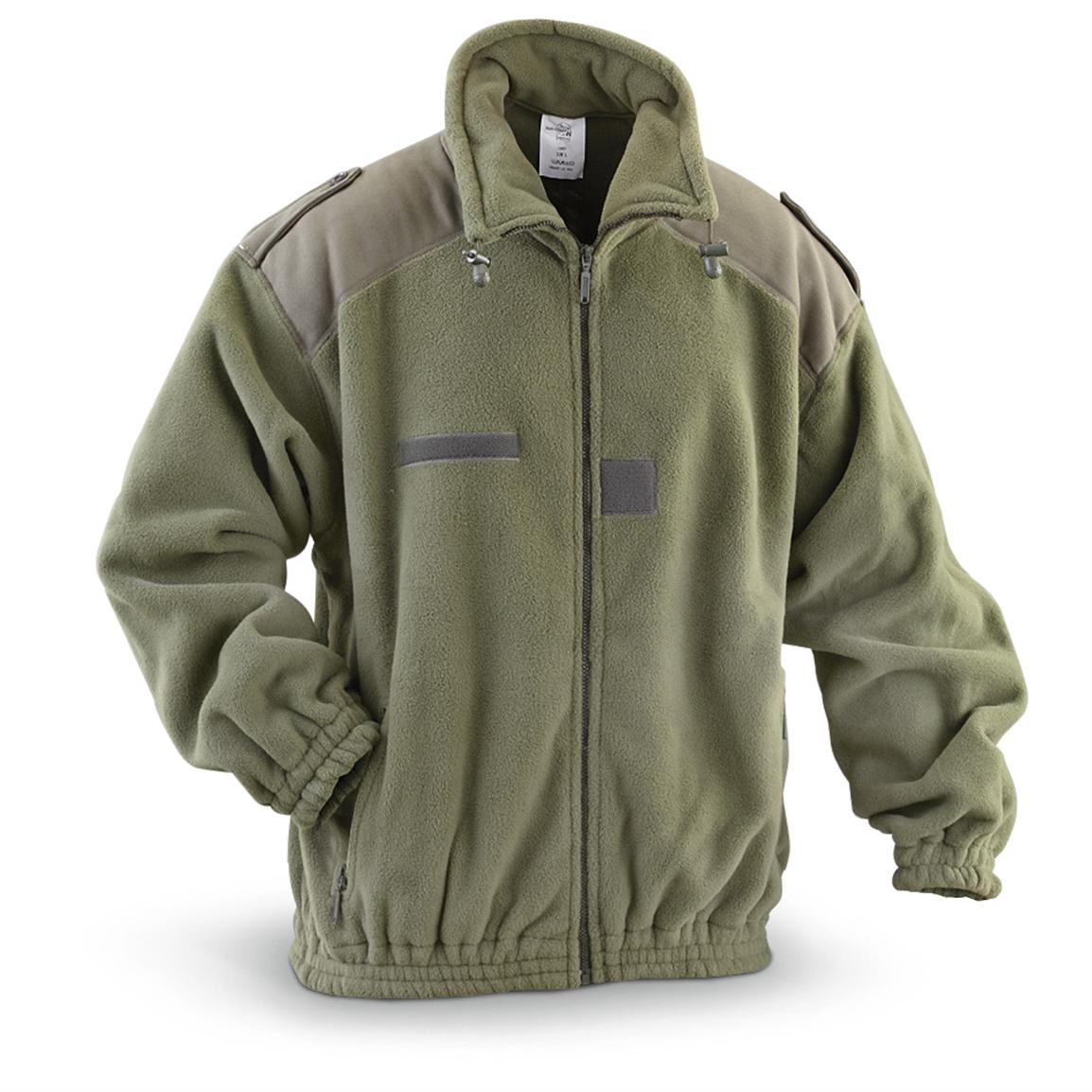 Chaqueta polar francesa verde original