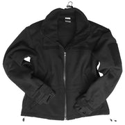 Chaqueta WINDPROOF fleece negra con cuello alto y cremalleras