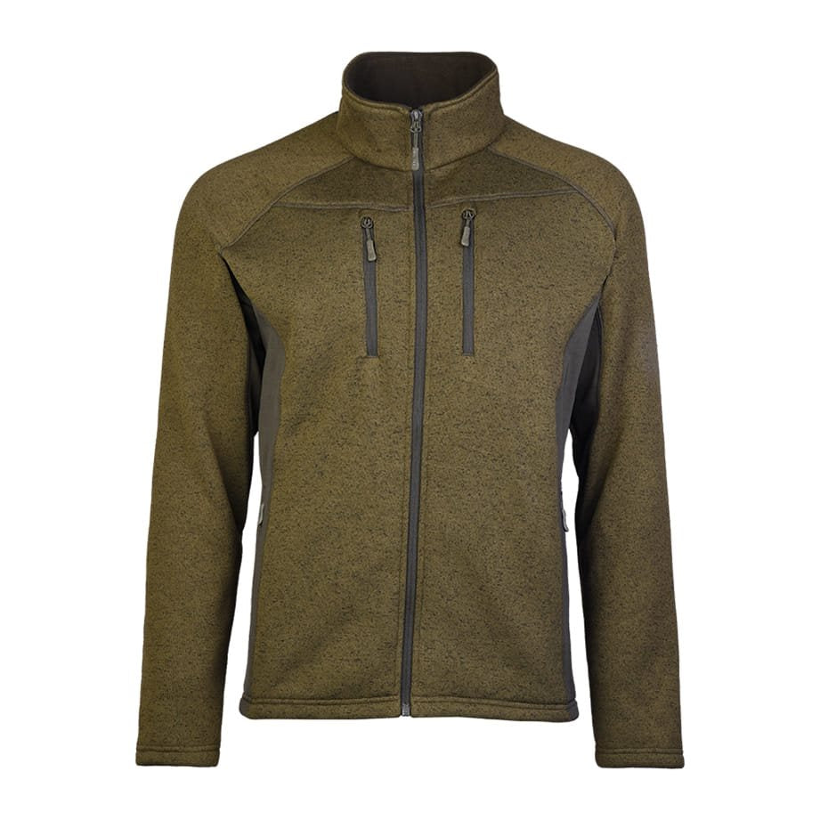 Sudadera STRUCTURE-FLEECE verde, forro polar de poliéster 360 g/m2 con paneles laterales elásticos