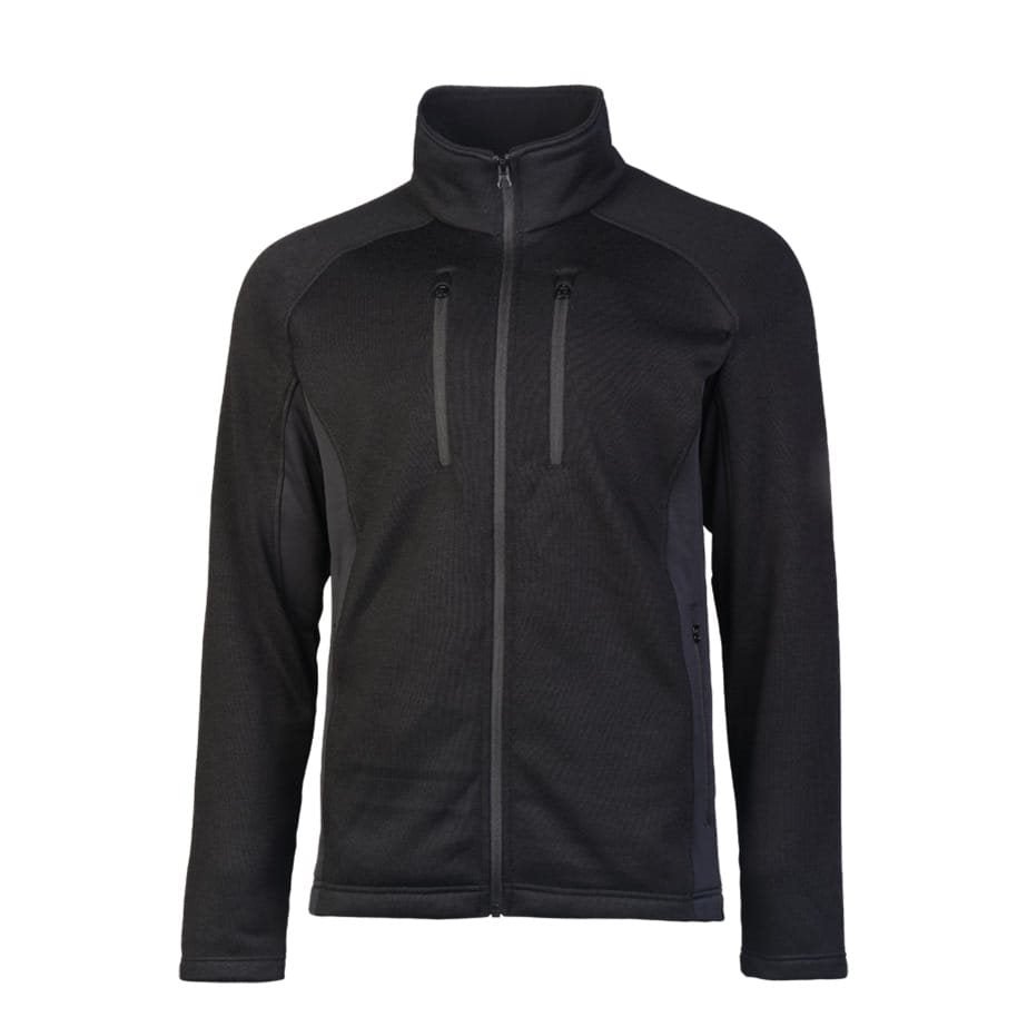 Forro polar STRUCTURE-FLEECE negro en poliester 360 g/m² con paneles laterales elasticos