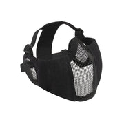 Mascarilla GUARD negra de acero para nariz, boca y orejas con correas elásticas ajustables