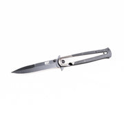 Navaja plegable Smith & Wesson 1085898 con hoja ennegrecida, mango acero y nylon, bloqueo LinerLock y clip
