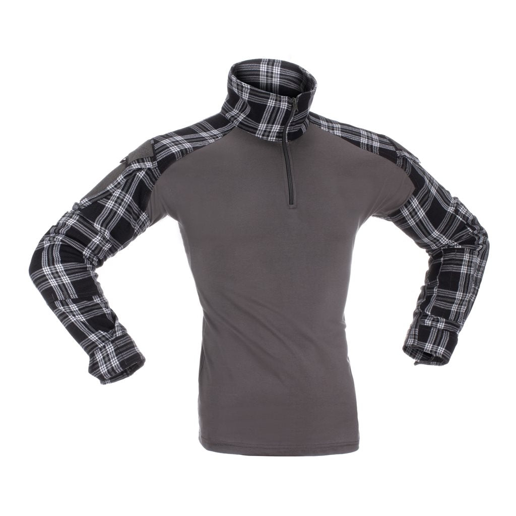 Camisa táctica de franela negra - imagen del producto