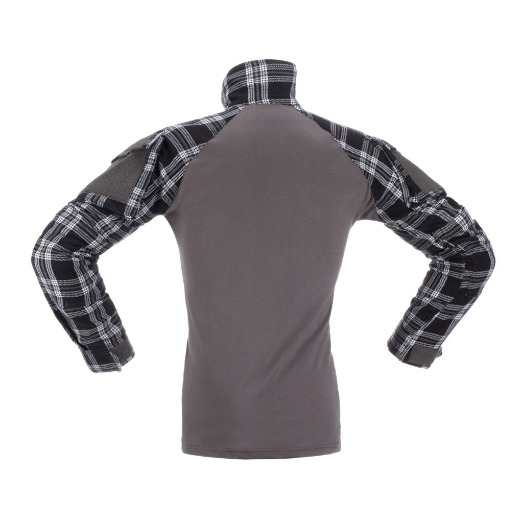 Camisa táctica de franela negra - imagen del producto