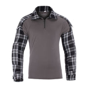 Camisa táctica de franela negra - imagen del producto