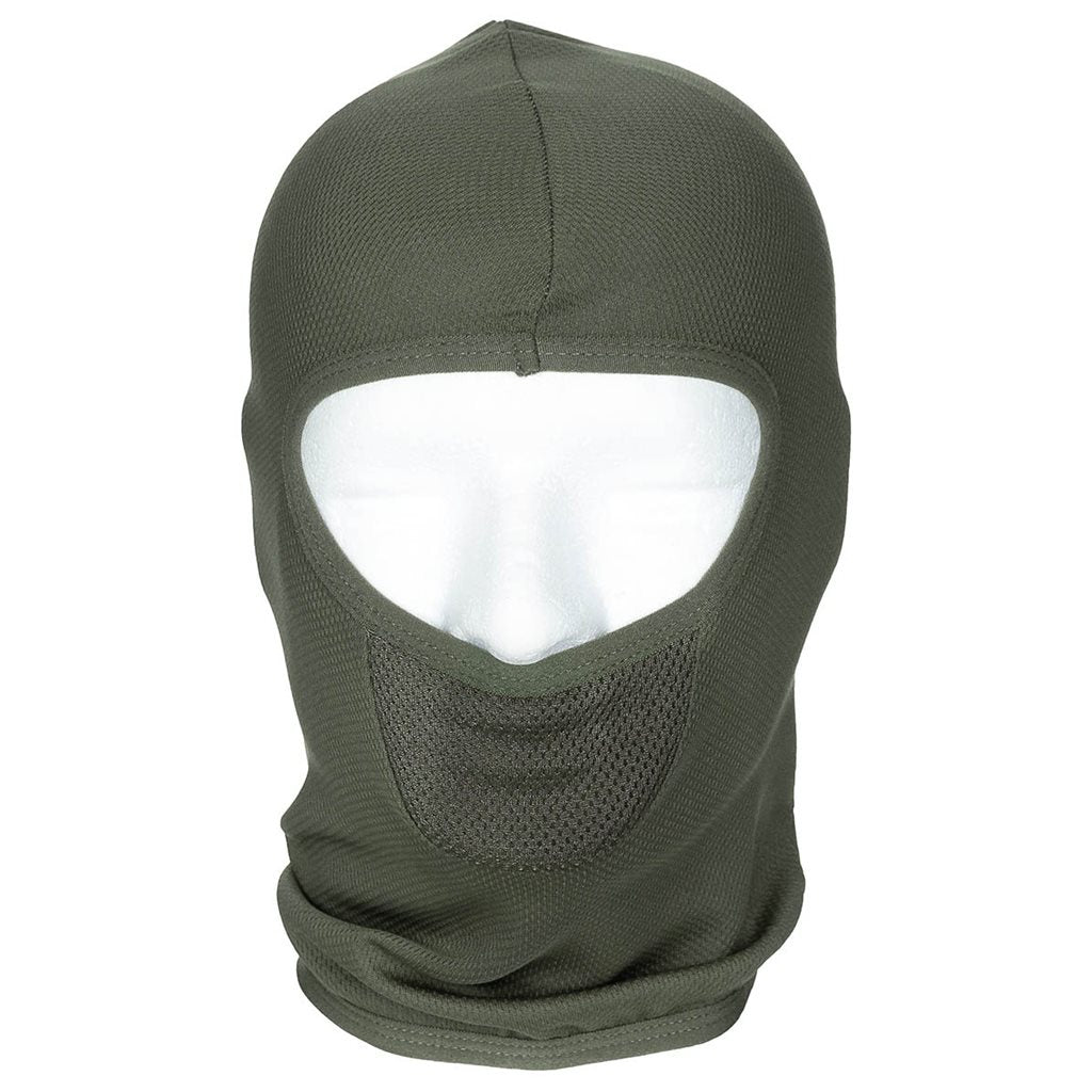 Pasamontañas TACTICAL verde, un solo orificio