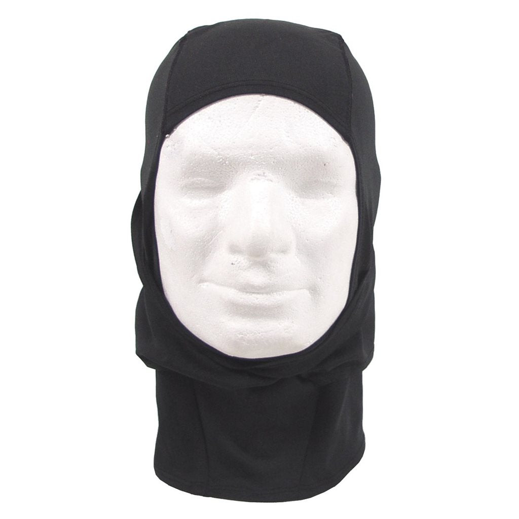 Balaclava negra 100% elastano, ligera y transpirable