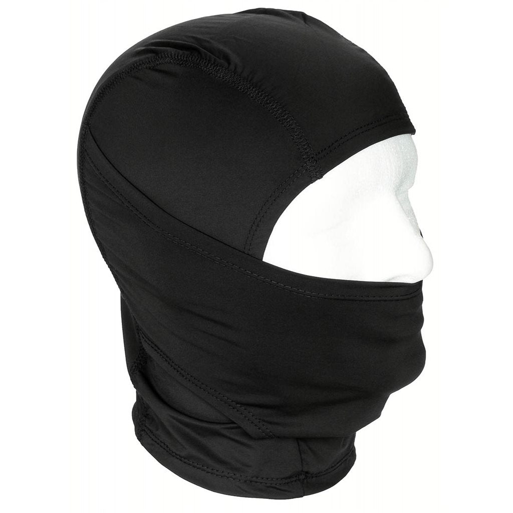 Balaclava negra 100% elastano, ligera y transpirable