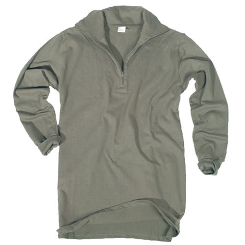 Camiseta Bundeswehr verde con cierre de cremallera, nueva, excedente militar