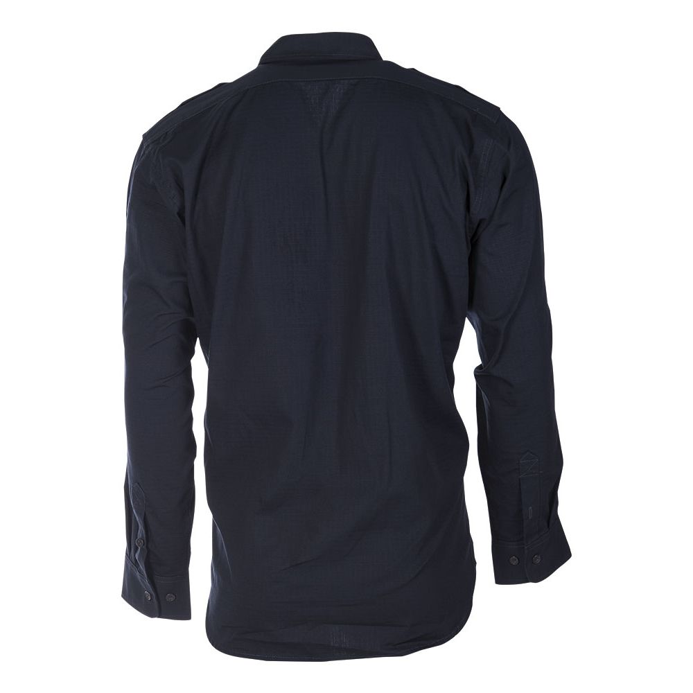 Camisa militar rip-stop manga larga 100% algodon con bolsillos de pecho y hombreras