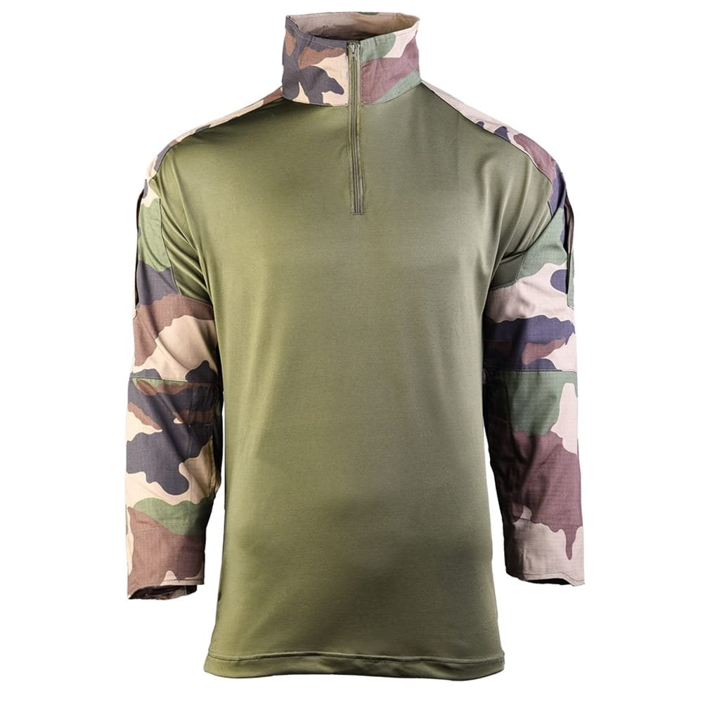 Camisa táctica con cuello CCE TARN, tejido funcional en torso y paneles rip-stop