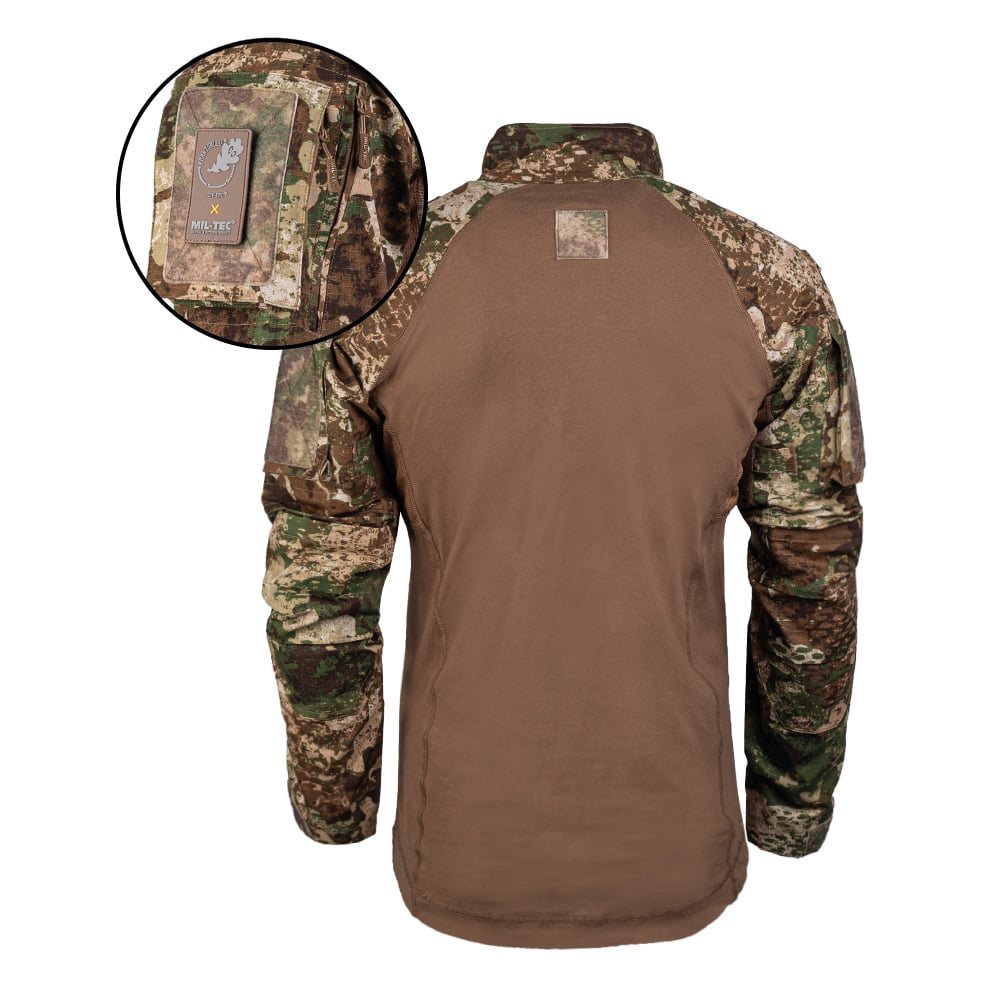 Camisa táctica CIV-TEC WASP I Z2, corte ceñido, mangas rip-stop y axilas con malla