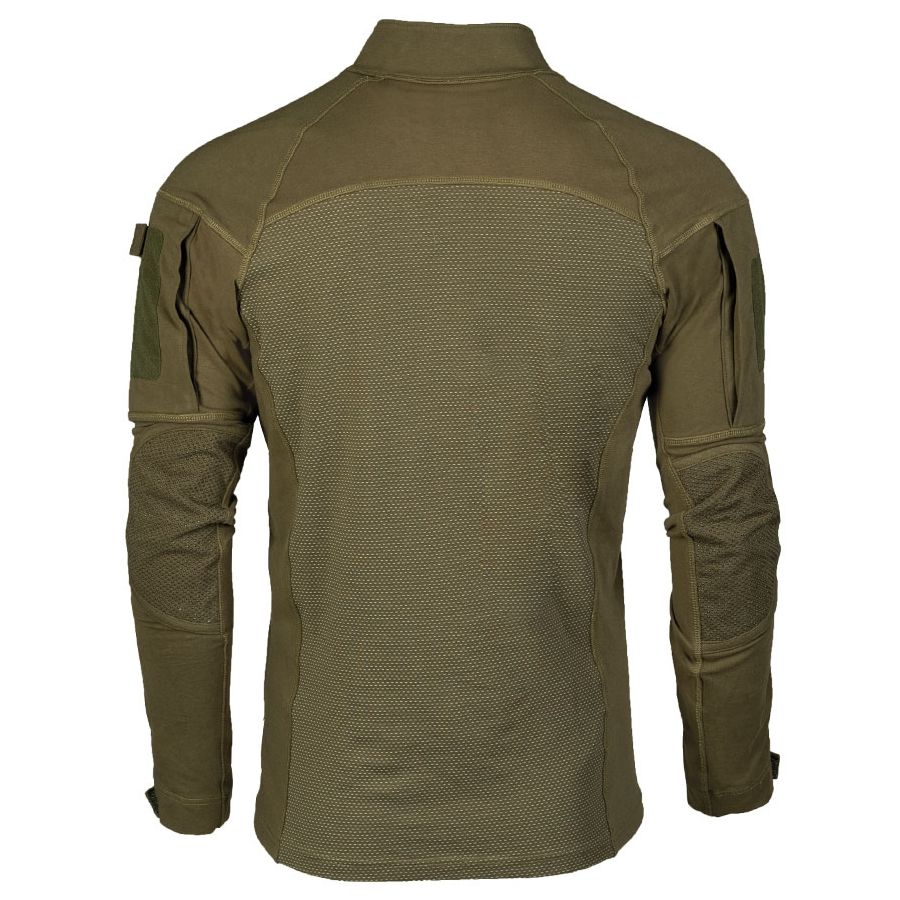 Camisa táctica ASSAULT de MIL-TEC, material elástico y transpirable con cuello alto y bolsillos en bíceps