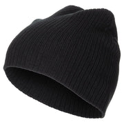 Gorro beanie tejido Rip extra corto negro - vista frontal
