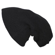 Gorro beanie de punto extra largo negro