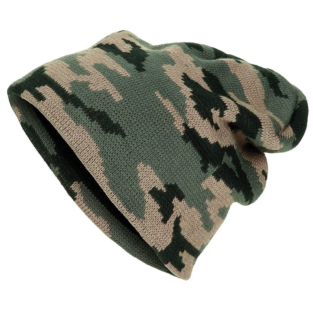 Gorro tejido BEANIE WOODLAND de doble capa, material cálido