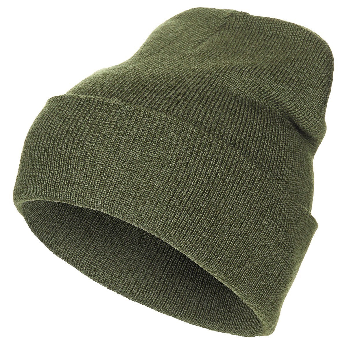 Gorro de punto fino 100% lana negro, gorro tejido clásico visto de frente