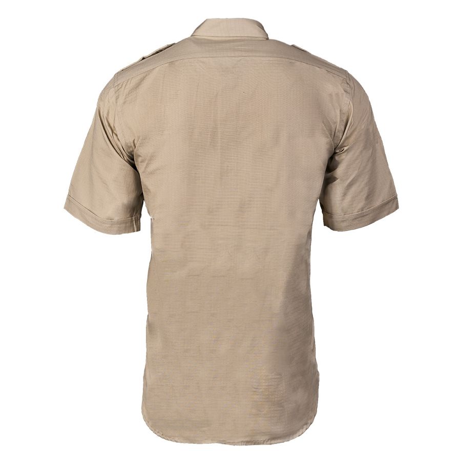 Camisa TROPICAL manga corta khaki rip-stop 100% algodon
