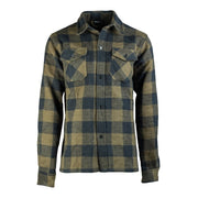 Camisa leñador verde y negra a cuadros de algodón 330 g/m² con botones