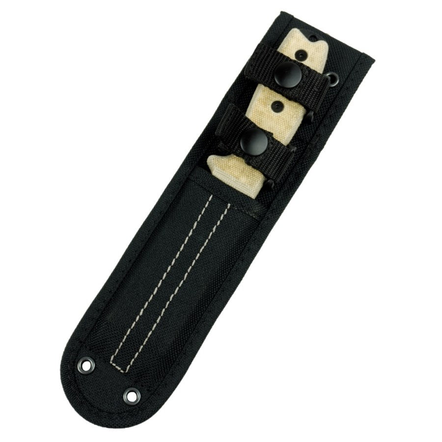 Cuchillo RAT-3, hoja 9,6 cm en 1095HC, full tang, con funda de nylon negra