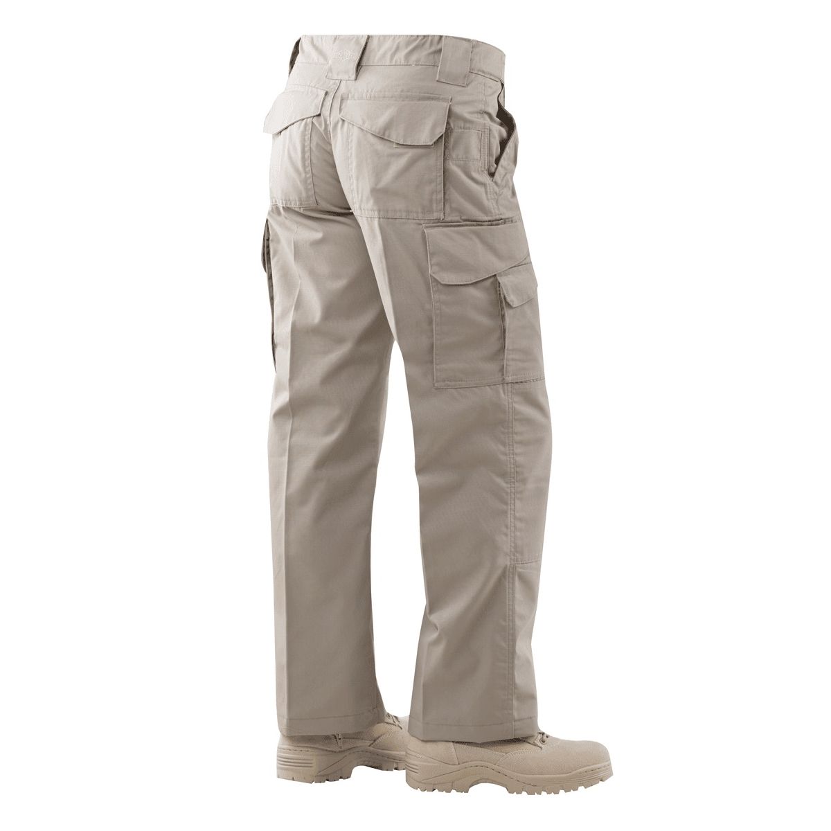 Pantalones tácticos mujer 24-7 rip-stop color khaki, diseño de bolsillos y cintura elástica