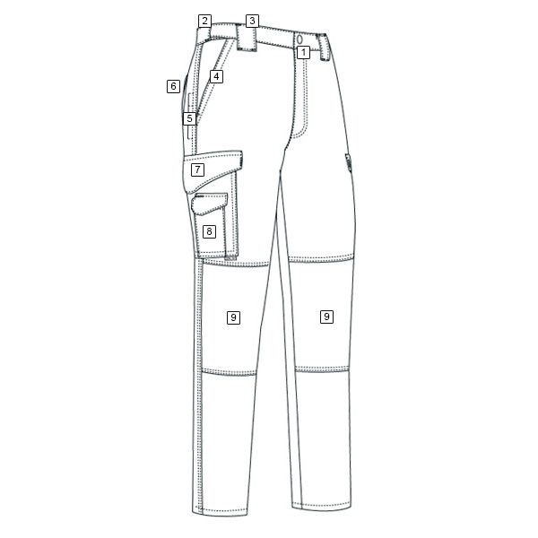 Pantalones tácticos mujer 24-7 rip-stop color khaki, diseño de bolsillos y cintura elástica