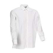 Camisa blanca manga larga clásica, 58% algodón 42% poliéster