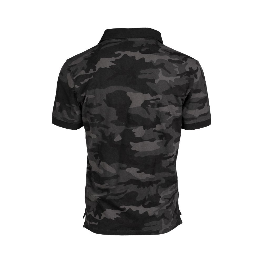 Polo corto MIL-TEC 100% algodón, corte deportivo, cuello alzado y cierre de botones