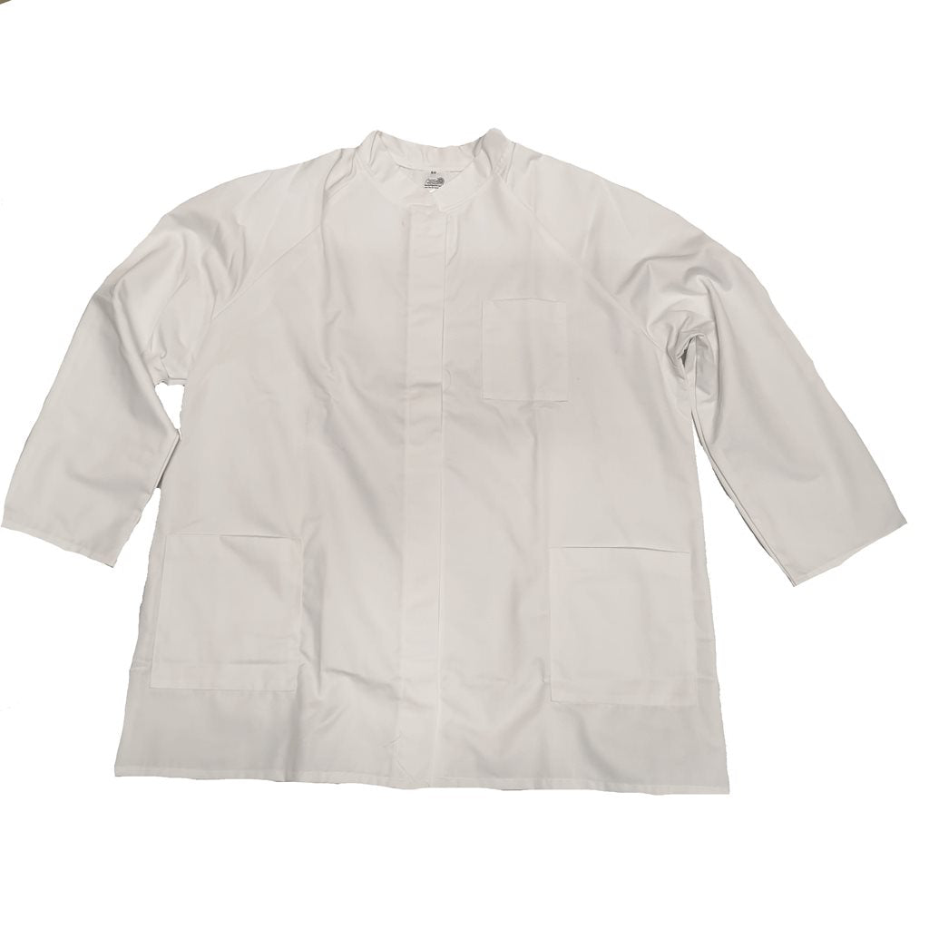 Blusa sanitaria San-Personal blanca para profesionales de la salud