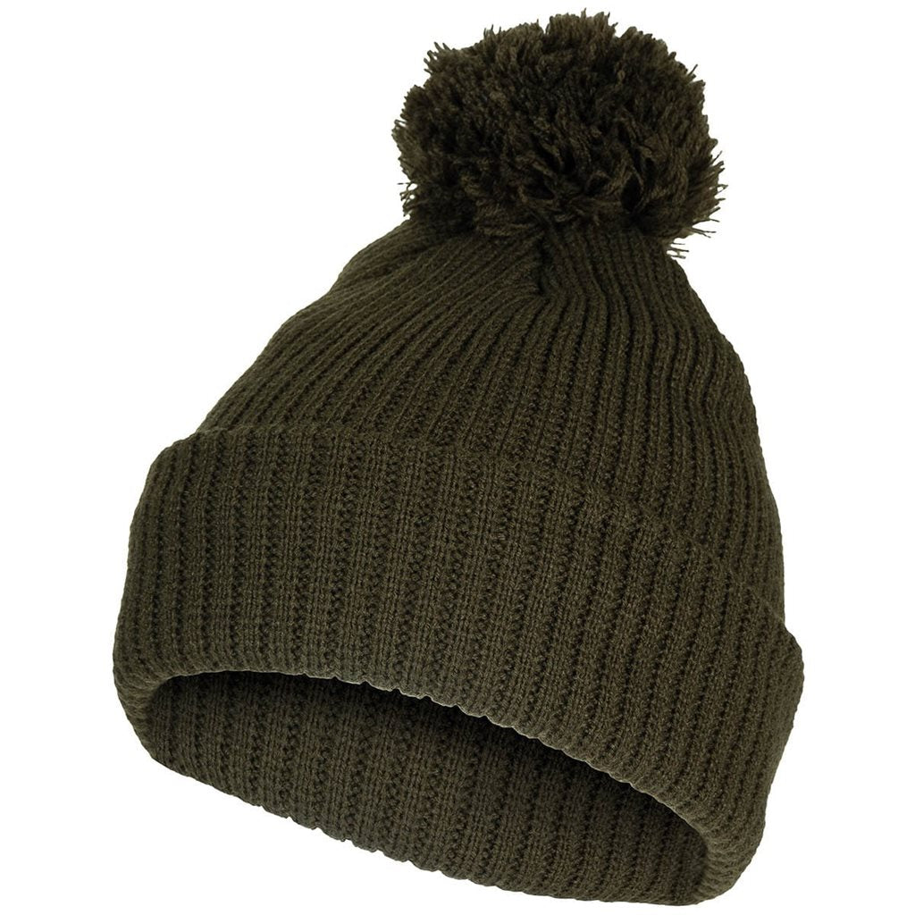 Gorro de punto con pompón Acryl Thinsulate™ negro