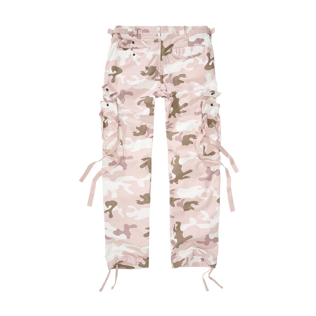 Pantalones M65 CANDY CAMO para mujer, corte holgado con estampado camuflaje y bolsillos con solapa