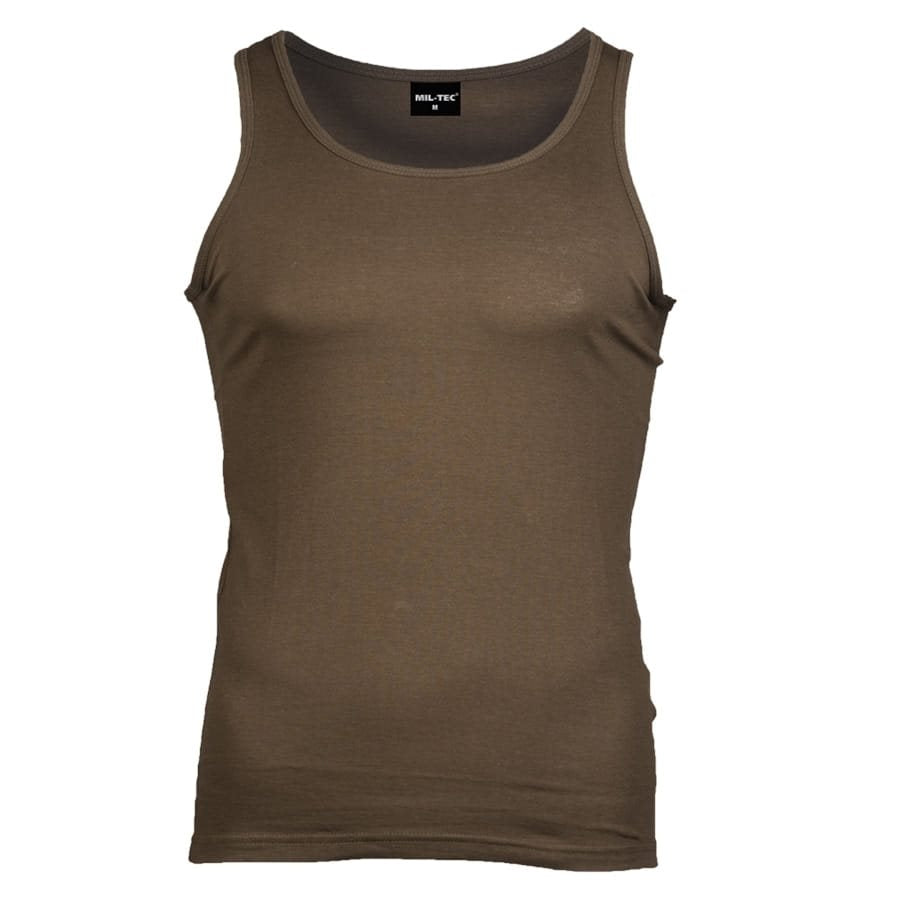Camiseta sin tirantes verde Mil-Tec 100% algodón