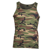 Camiseta sin mangas WOODLAND de Mil-Tec, 100% algodón, corte deportivo