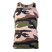 Camiseta sin mangas TARN CCE de corte deportivo en camuflaje francés, 100% algodón